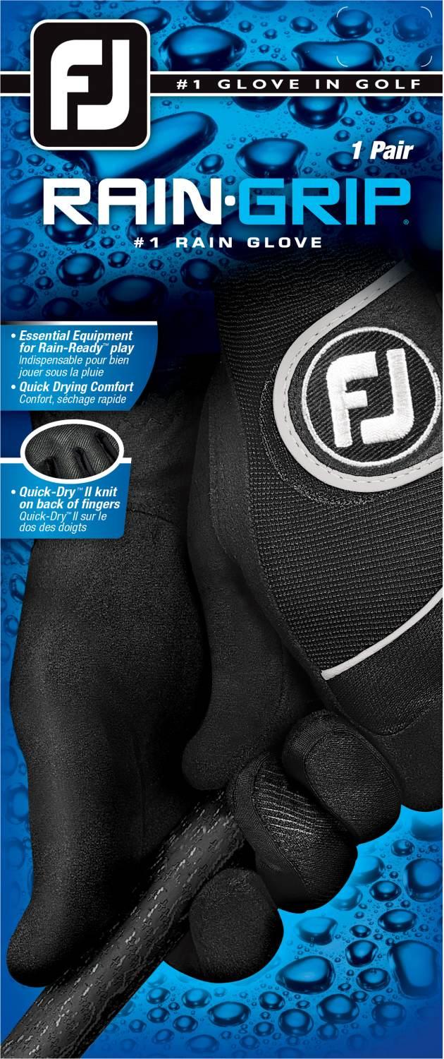 Footjoy Raingrip Regnvejr Golfhandsker til Herre - Sort