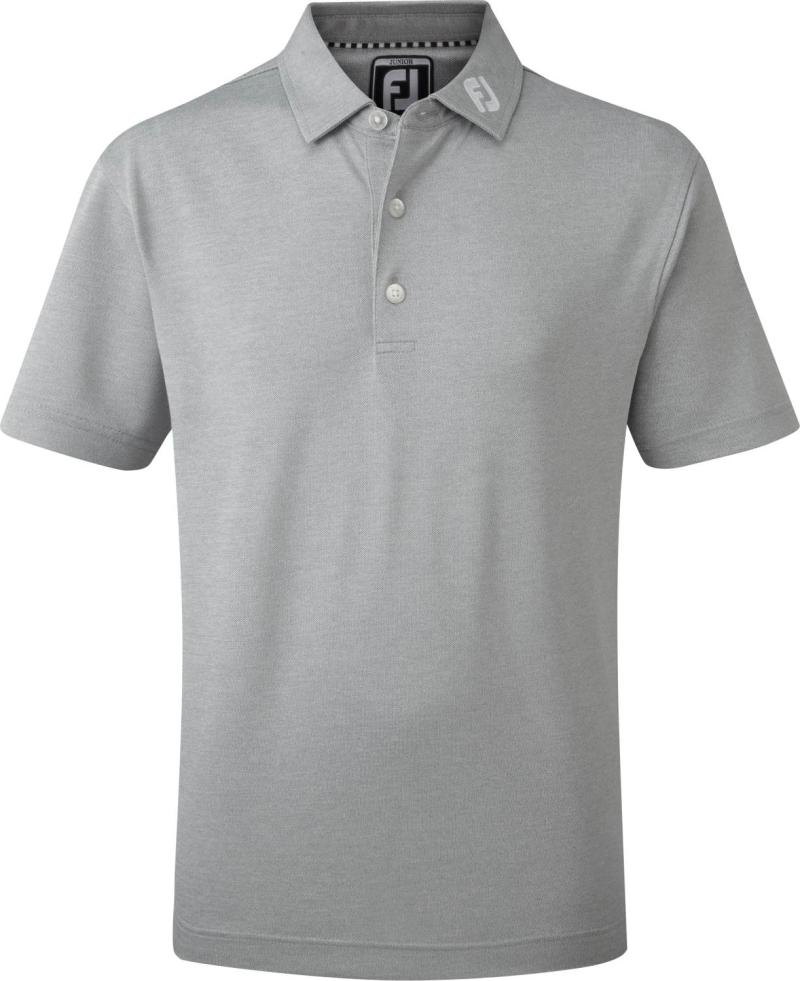 Solid Pique Junior Poloshirt - Heather Grey fra Footjoy