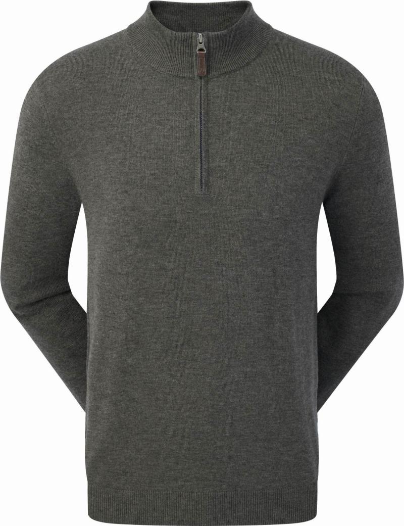 Kvalitets Wool Blend 1/2 Zip Pullover til Golfspillere