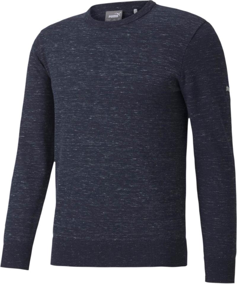 Crewneck Drenge Pullover i Peacoat Heather fra Puma