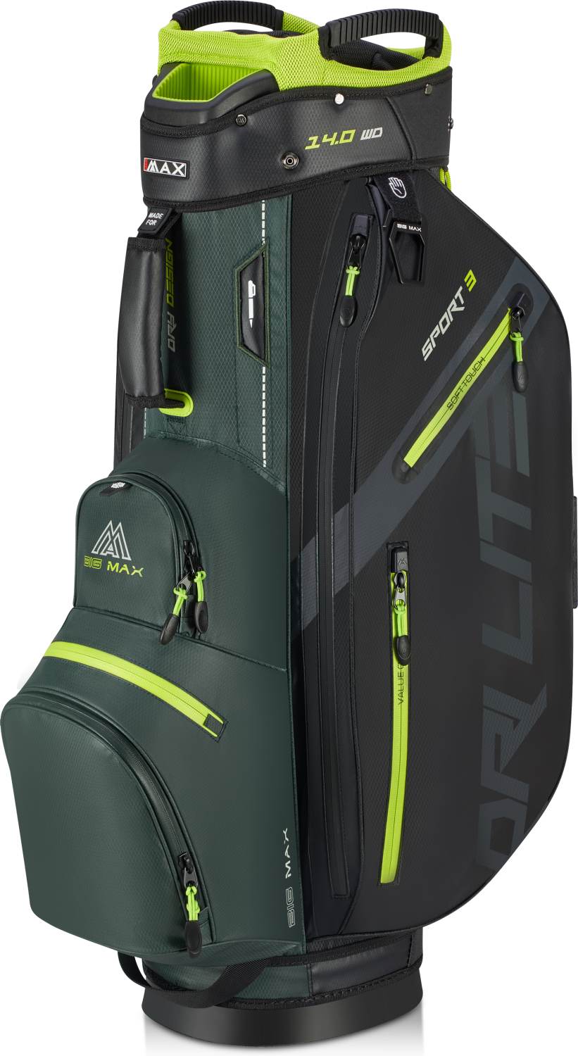Dri Lite Sport 3 Vandtæt Vognbag   Forrest Green Black Lime fra Big Max