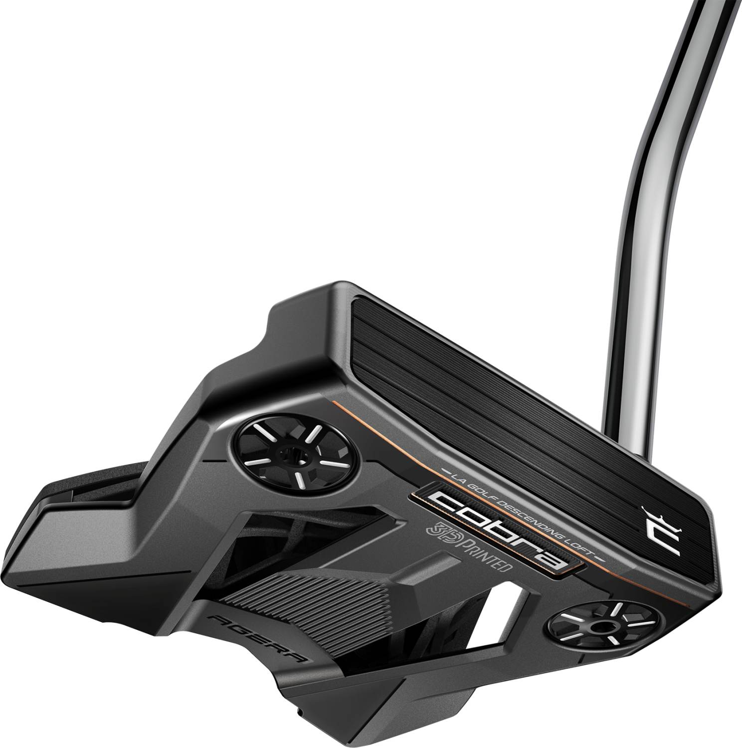 Agera (2024) Single Bend Neck Putter   Grå   Venstre   Str. 34"   Super Stroke Zenergy Pistol 1.0 1.0 Hvid Sort fra Cobra