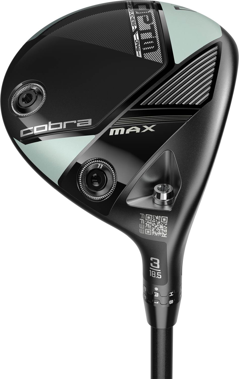 Optm Max Dame Fairwaykølle Black Venstre 18.5° (3 Kølle) Mitsubishi Chemical Vanquish 40 Dame Grafit fra Cobra