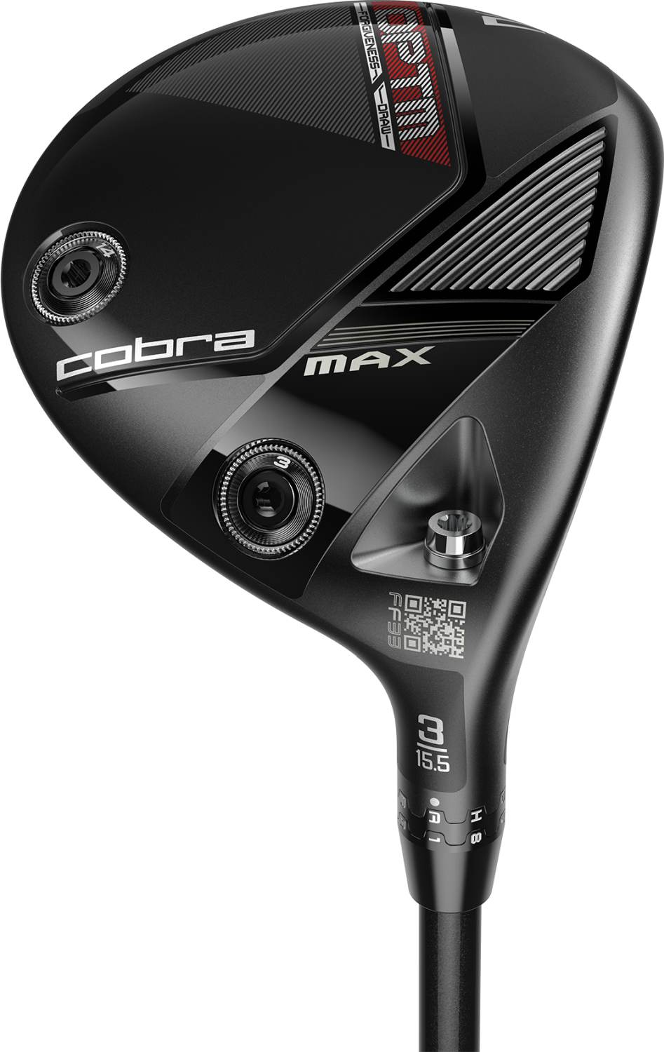 Optm Max Herre Fairwaykølle Black Venstre 15.5° (3 Kølle) Mitsubishi Chemical Kai´li Red Dark Waves 50 Regular Grafit fra Cobra