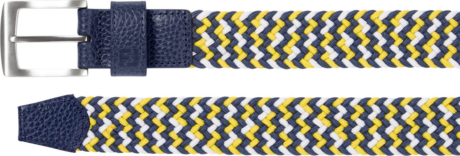 Braided Herre Bælte Navy White Tan Str. Lang fra Footjoy