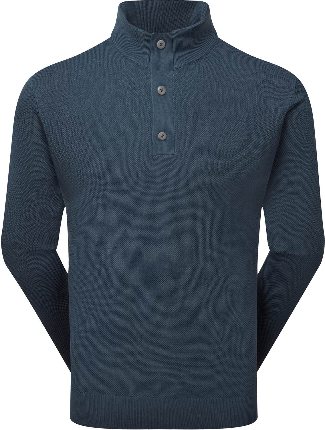 Drirelease Button Placket Sweater Herre Pullover Dark Denim Str. Xx fra Footjoy