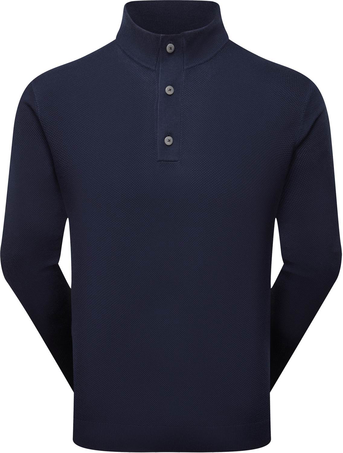 Drirelease Button Placket Sweater Herre Pullover Navy Str. Xx fra Footjoy