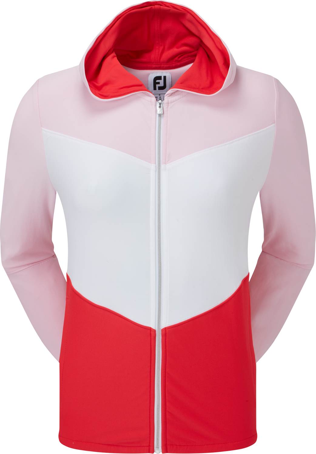 Full Zip Hoody Dame Cardigan   Pink Red   Str. L fra Footjoy