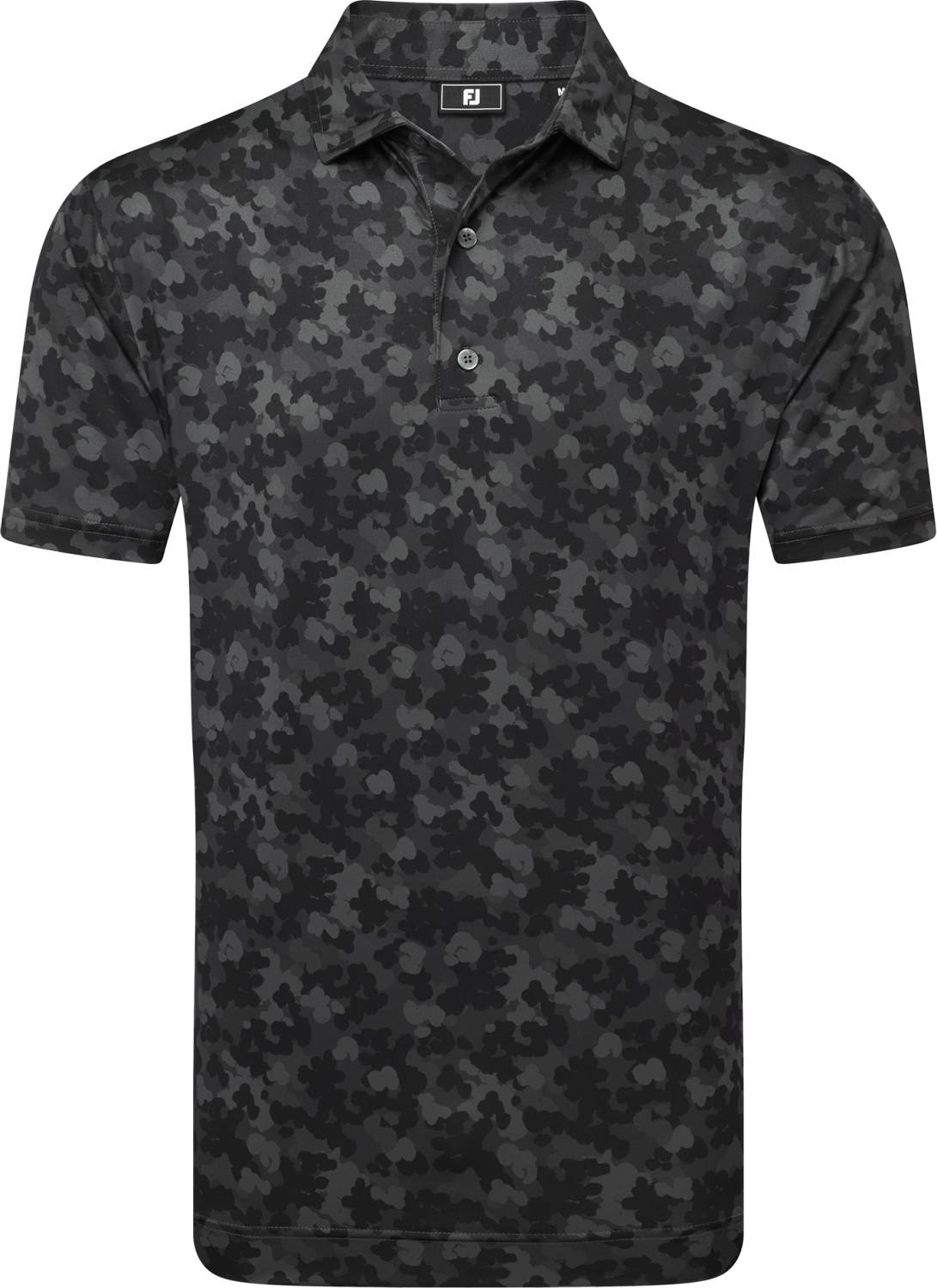 Pop Camo Lisle Herre Poloshirt Black Str. L fra Footjoy