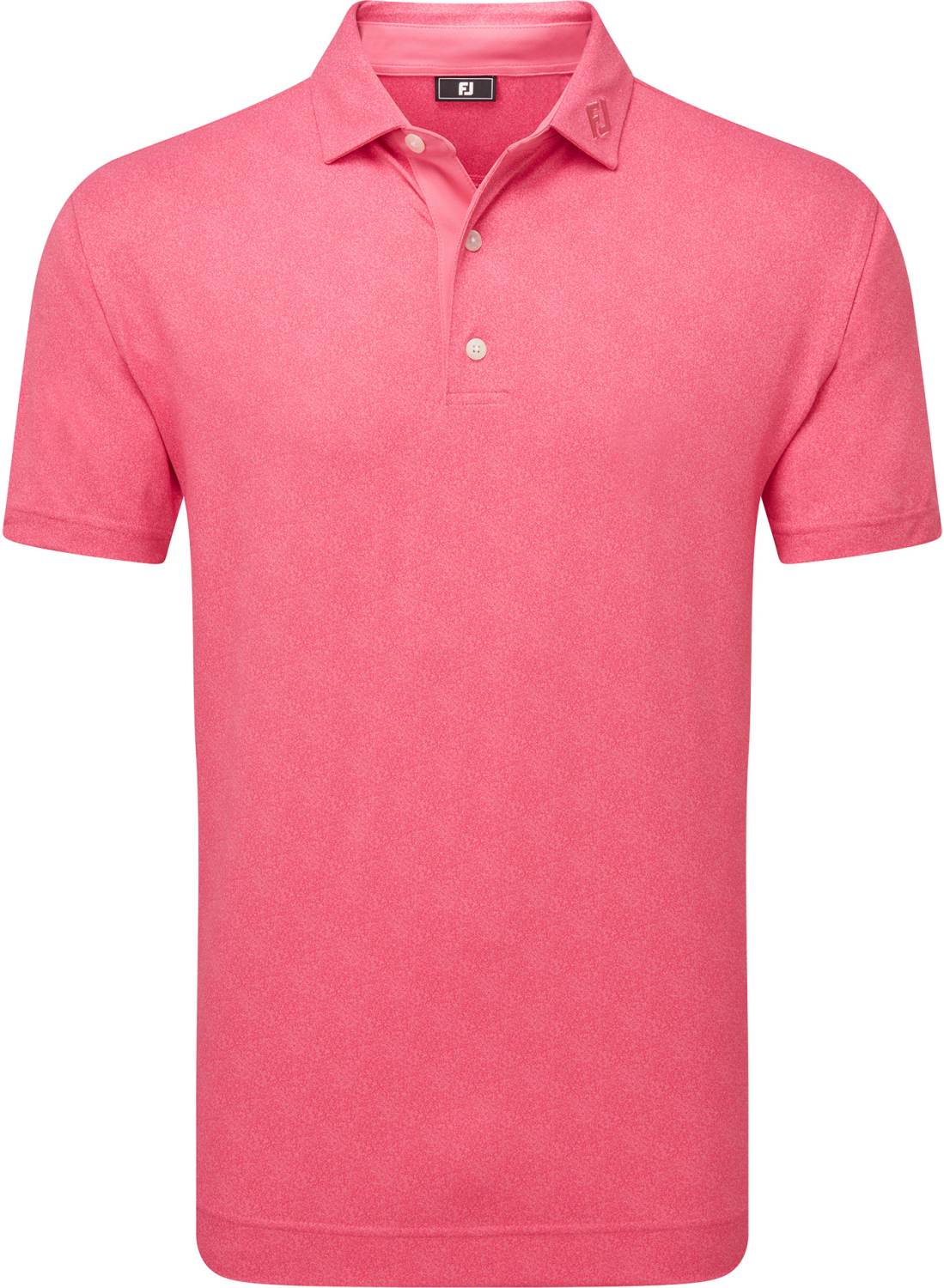 Speckle Print Pique Herre Poloshirt   Red Pink Floral   Str. Xx fra Footjoy