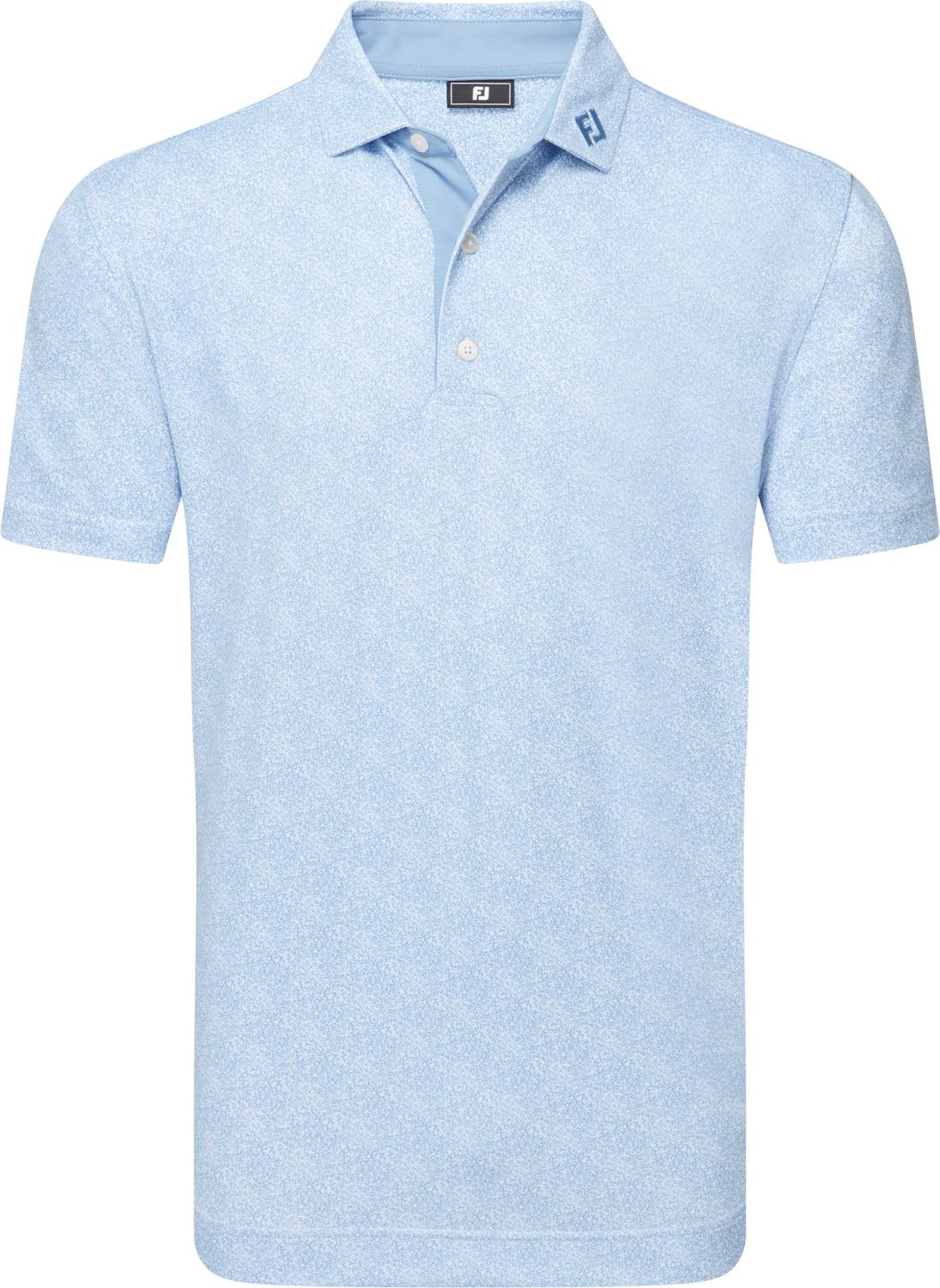 Speckle Print Pique Herre Poloshirt White Light Blue Str. Xx fra Footjoy