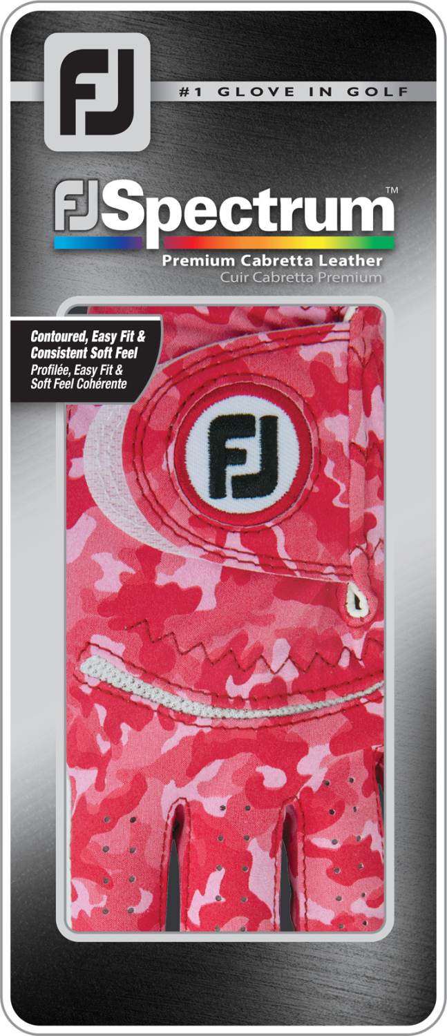 Spectrum Læder Dame Golfhandske   Red Camo   Venstre   Str. L fra Footjoy
