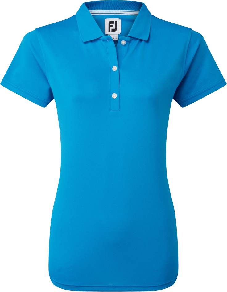 Stretch Pique Solid Dame Poloshirt Cobalt Str. L fra Footjoy