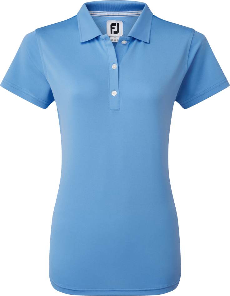 Stretch Pique Solid Dame Poloshirt Light Blue Str. L fra Footjoy