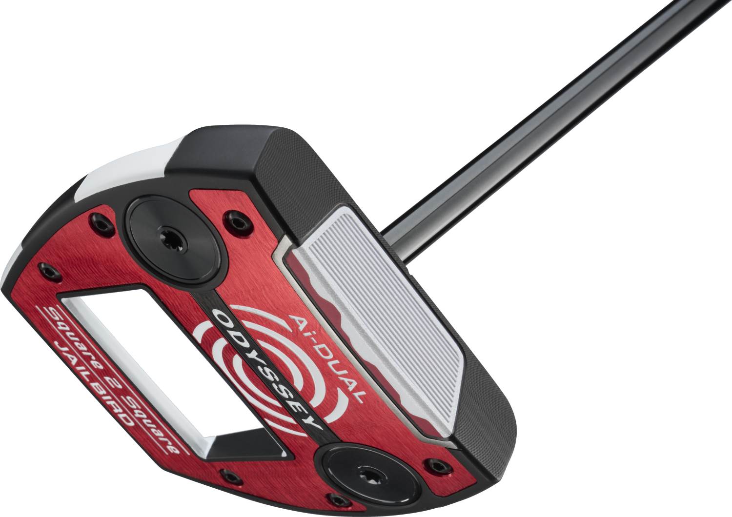 Ai Dual Square 2 Square Jailbird Straight Neck Putter   Black   Højre   Str. 33"     Ai Dual S2s Reverse Taper 2.0 (2026) Oversize Hvid Sort fra Odyssey