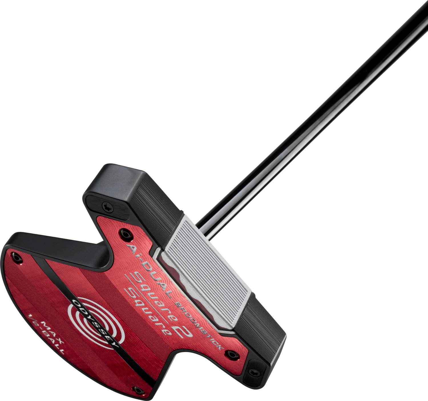 Ai Dual Square 2 Square Max 1 2 Ball Broomstick Straight Neck Putter   Black   Højre   Str. 48"     Ai Dual S2s Broomstick (2026) Oversize Hvid Sort fra Odyssey