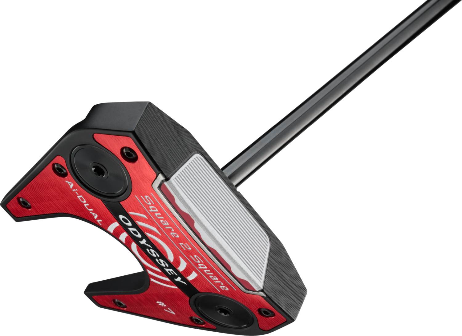 Ai Dual Square 2 Square Seven Straight Neck Putter   Black   Højre   Str. 33"     Ai Dual S2s Reverse Taper 2.0 (2026) Oversize Hvid Sort fra Odyssey