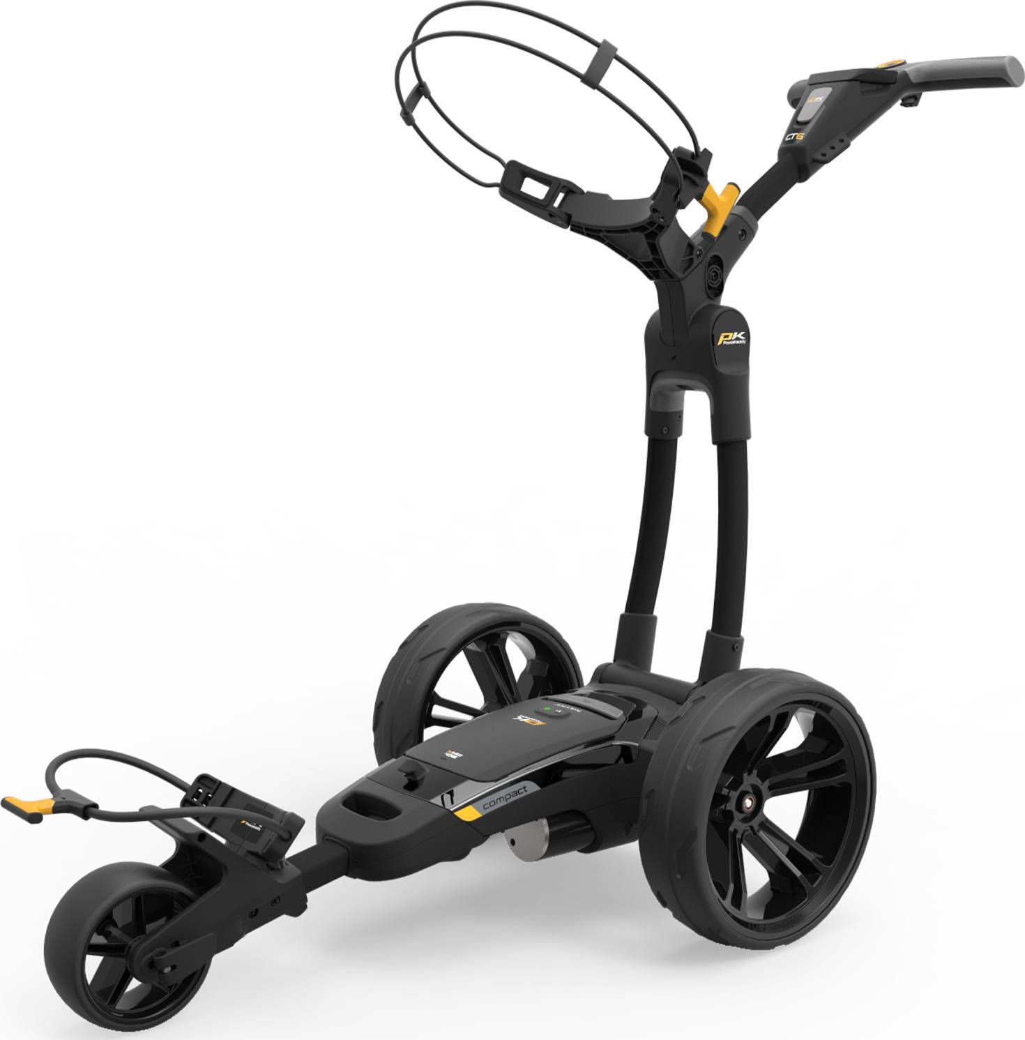 Ct6 Elektrisk Golfvogn   Sort   220wh, 29.6v (18 Huller) fra Powakaddy