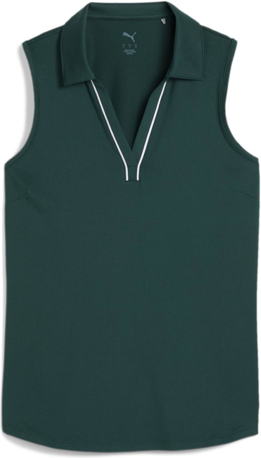 Cloudspun Piped (2024) Dame Poloshirt Uden ærmer Dark Myrtle Str. L fra Puma