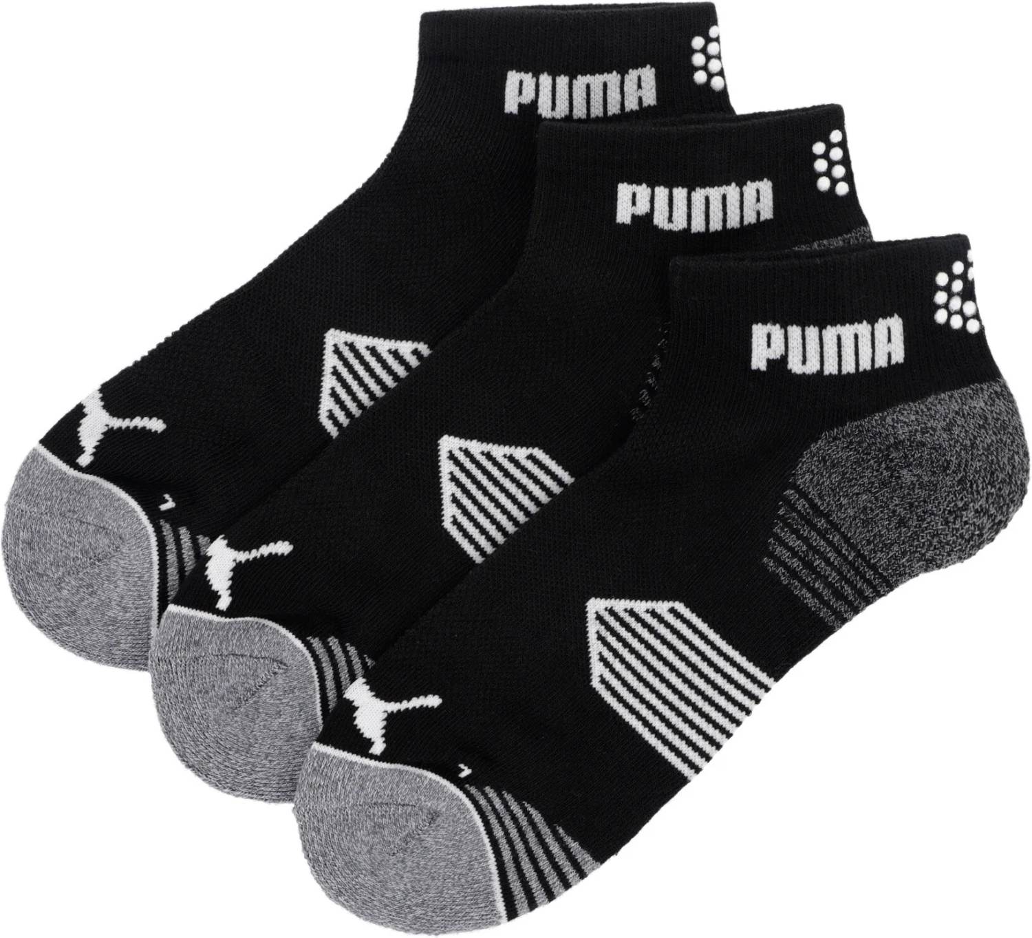 Essential Quater Cut (3 Pak) Sokker Black Str. 34.5 37.5 fra Puma