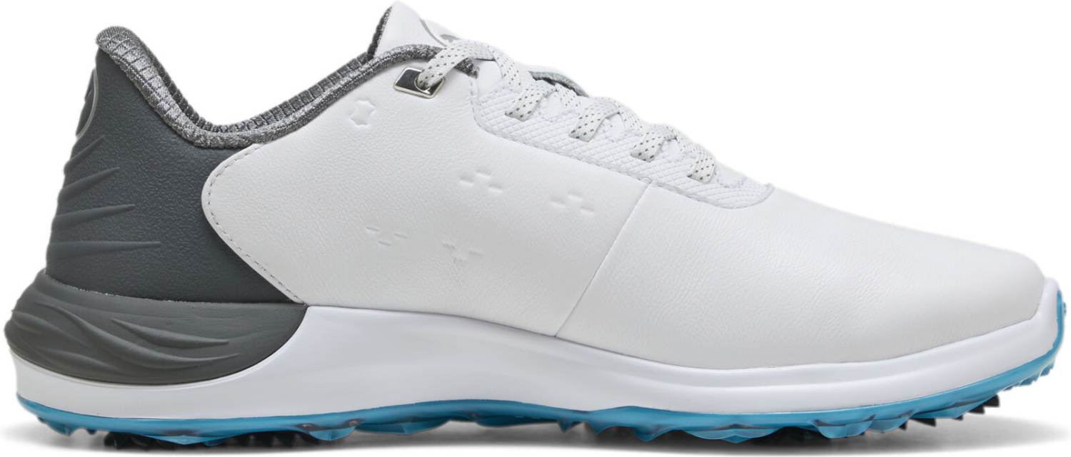 Phantomcat Nitro Plus Vandtætte Herre Golfsko Med Spikes White Slate Sky Speed Blue Str. 44 1 2 Normal fra Puma