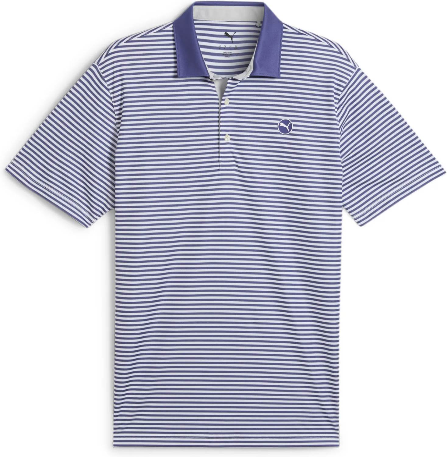 Pure 2.0 Striped Herre Poloshirt Blue Crystal Deep Navy Str. Xx fra Puma