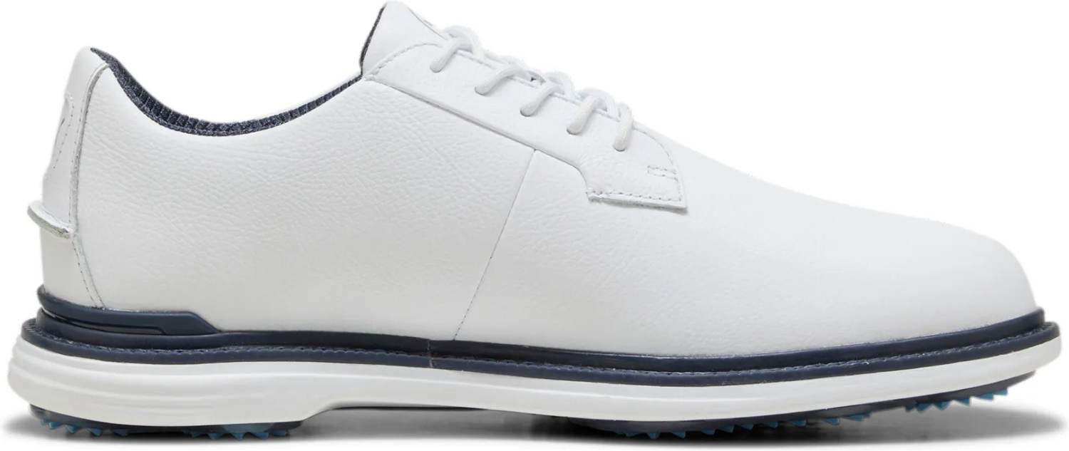 Royale Vandtætte Herre Golfsko Med Spikes White Deep Navy Team Light Blue Str. 44 1 2 Normal fra Puma