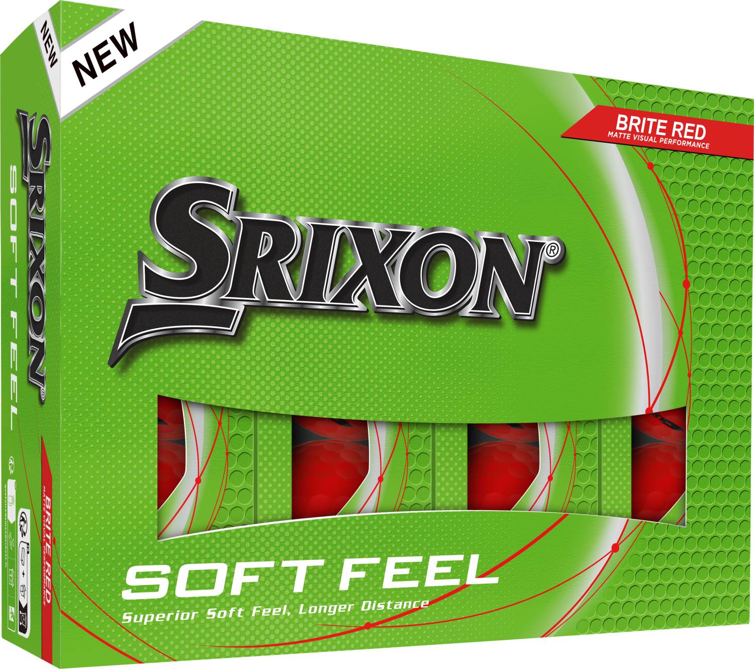 Soft Feel (2025) Herre Golfbolde   Brite Red fra Srixon