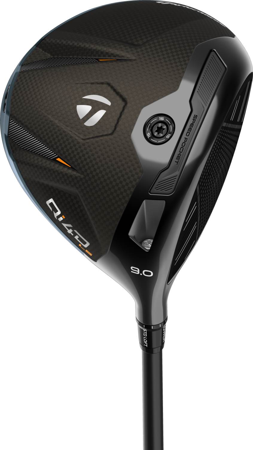 Qi4d Ls Herre Driver Black Navy Orange Højre 9.0° Mitsubishi Chemical Reax Blue Mr 60 Stiff Grafit fra Taylormade