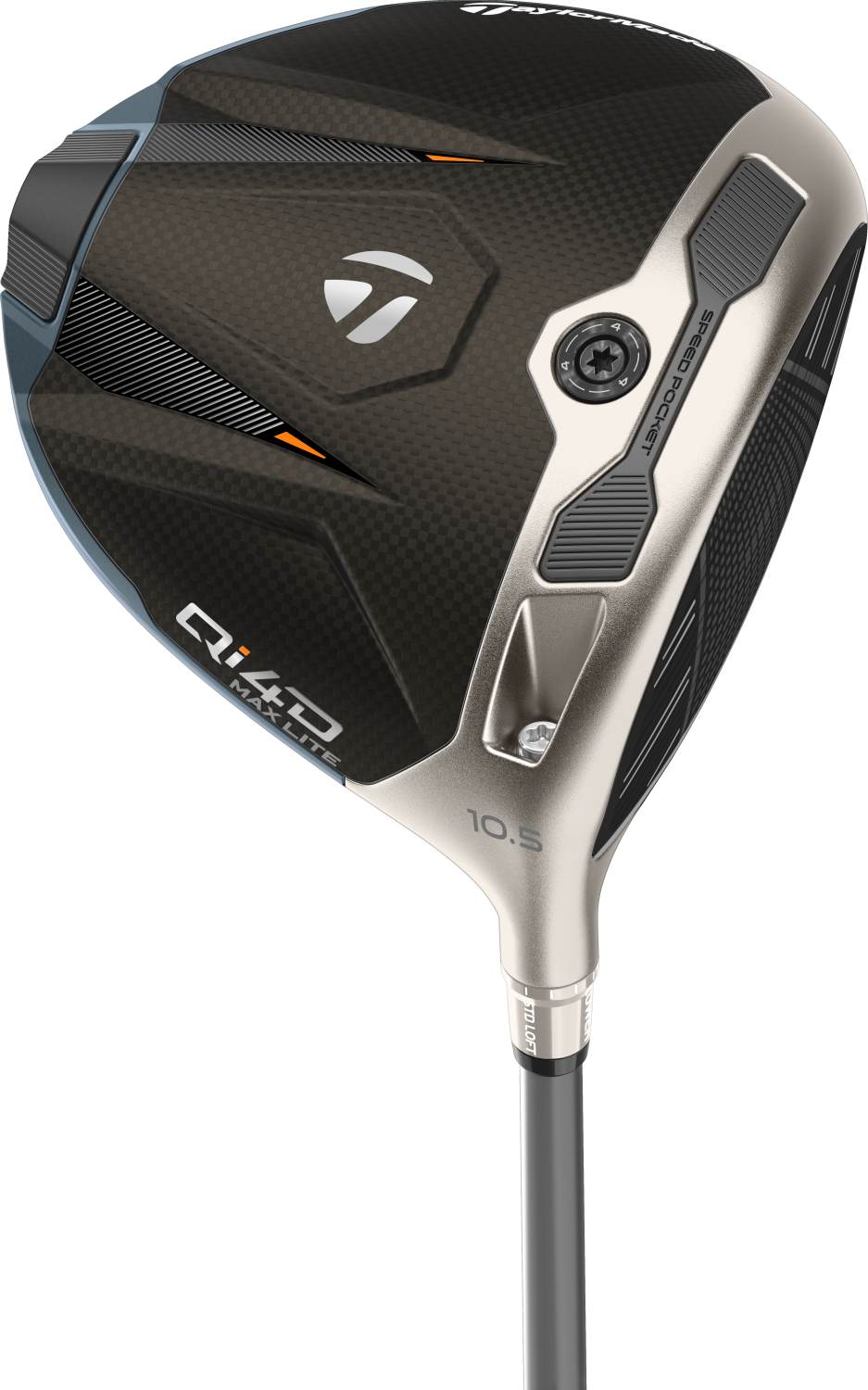 Qi4d Max Lite Herre Driver Black Navy Orange Højre 10.5° Mitsubishi Chemical Reax Blue Mr 40 Senior Grafit fra Taylormade