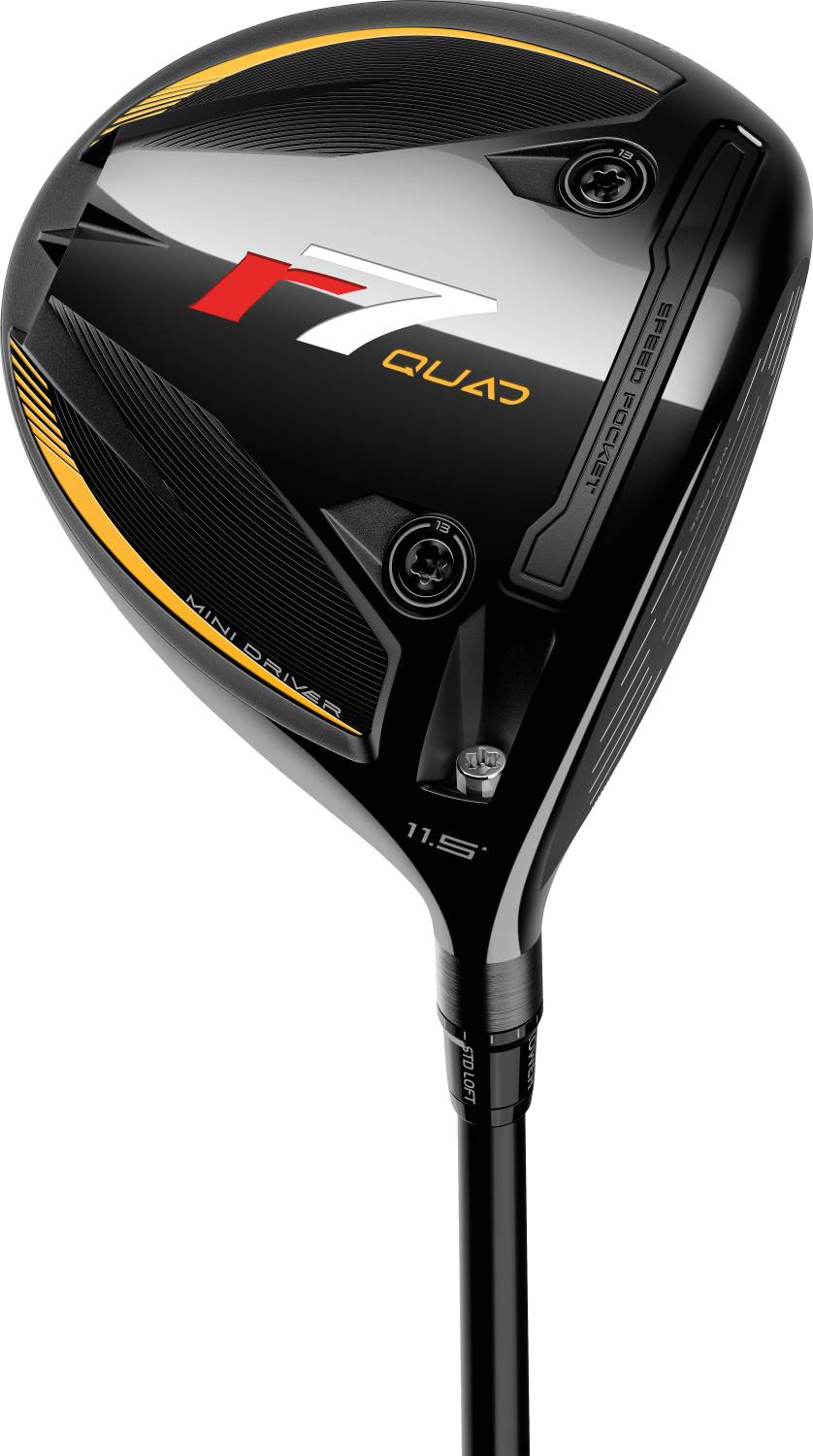 R7 Quad Herre Mini Driver   Black Yellow   Højre   11.5°   Fujikura Speeder Md 5 Regular Grafit fra Taylormade
