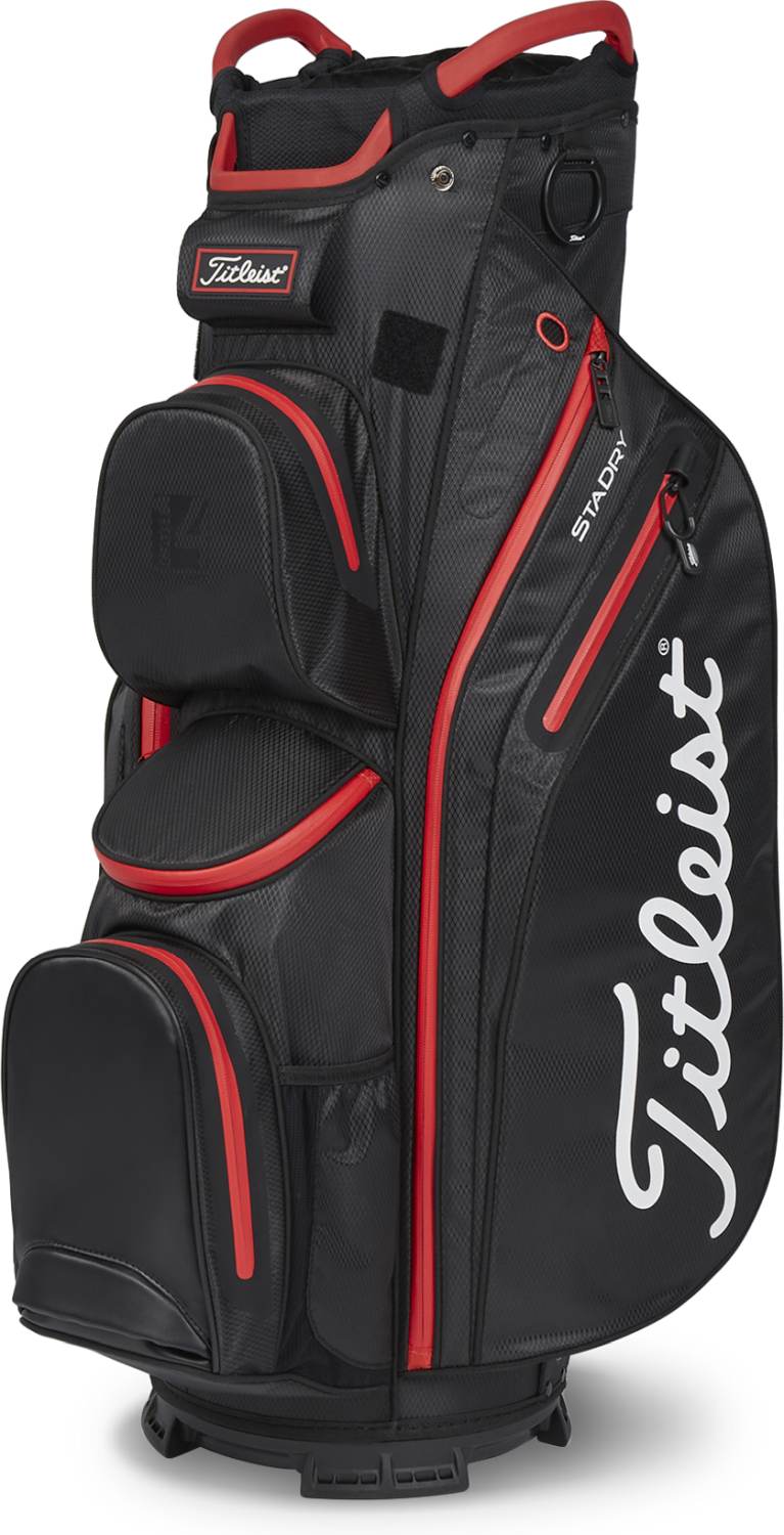 Cart 14 Stadry Vandtæt Vognbag   Black Black Red fra Titleist