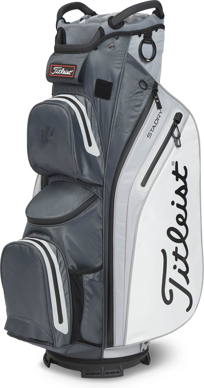 Cart 14 Stadry Vandtæt Vognbag   Charcoal Grey White fra Titleist