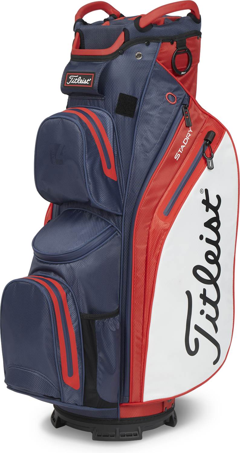 Cart 14 Stadry Vandtæt Vognbag   Navy Red White fra Titleist