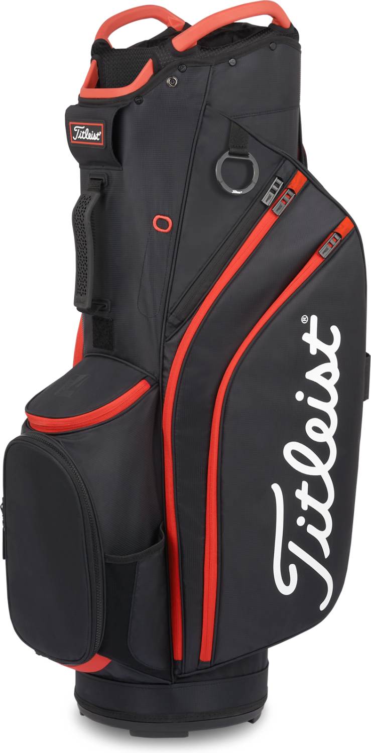Cart 14 Vognbag   Black Black Red fra Titleist