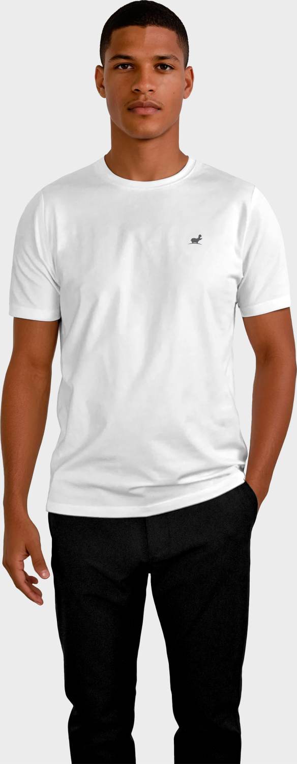 Bertram T Shirt Herre Poloshirt   White   Str. X fra What Bunkers