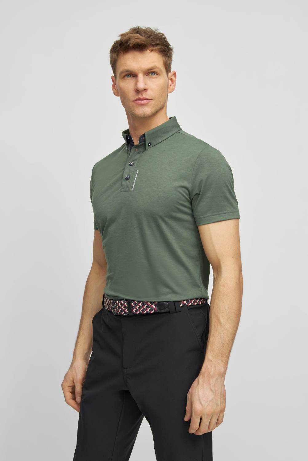 Franklin Herre Poloshirt Green Str. X fra What Bunkers