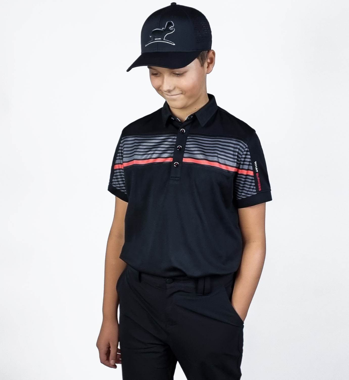 Martin Drenge Poloshirt   Black   Str. 146 Cm fra What Bunkers