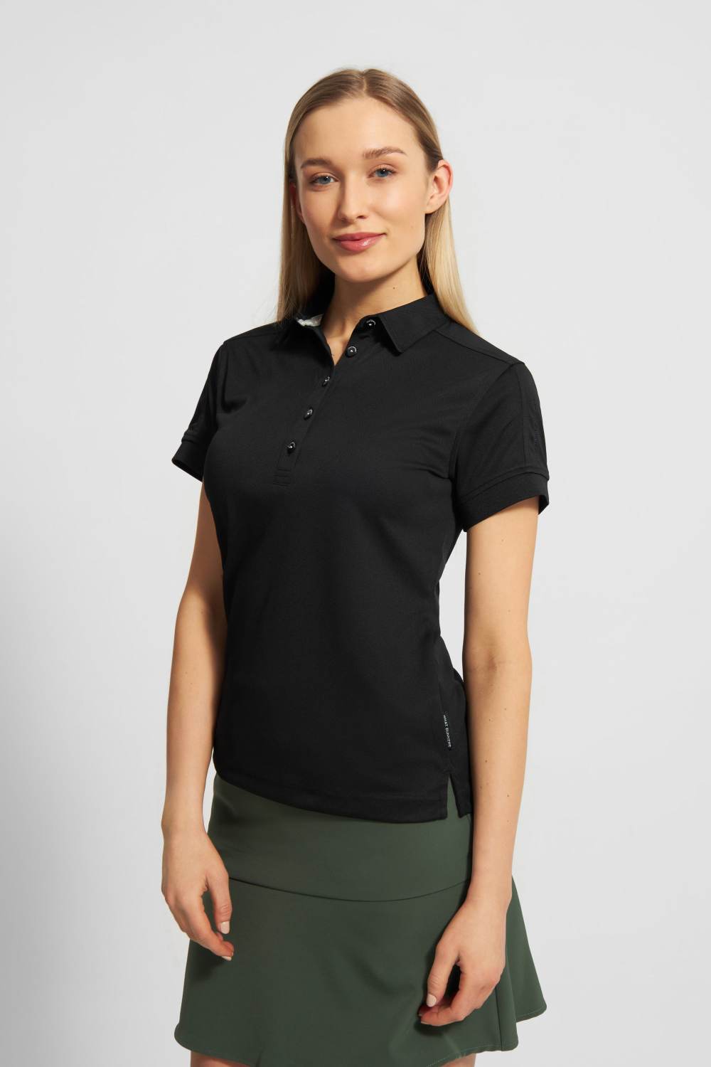 Mary Dame Poloshirt Black Str. X fra What Bunkers