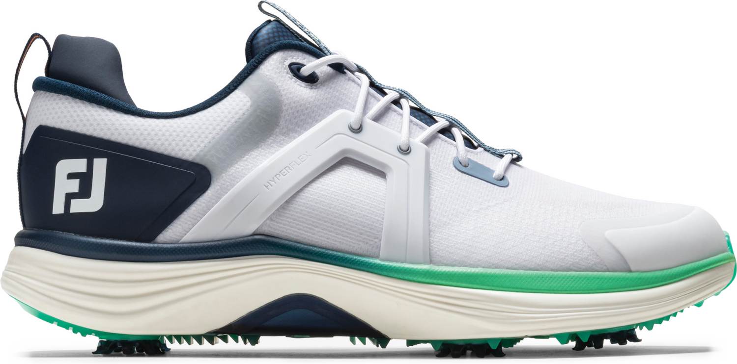 Hyperflex (2026) Vandtætte Herre Golfsko Med Spikes White Navy Green Str. 43 Normal fra Footjoy