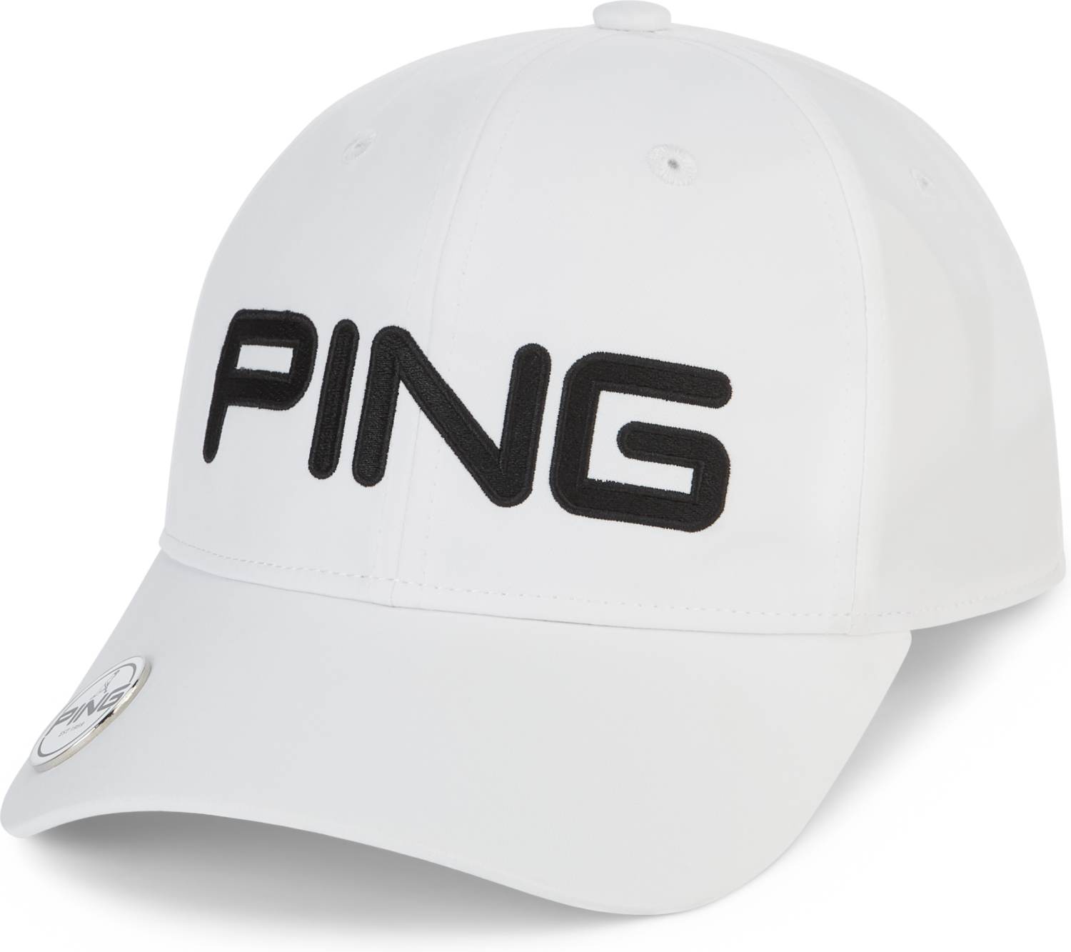 Ball Marker Kasket White Str. Justerbar fra Ping