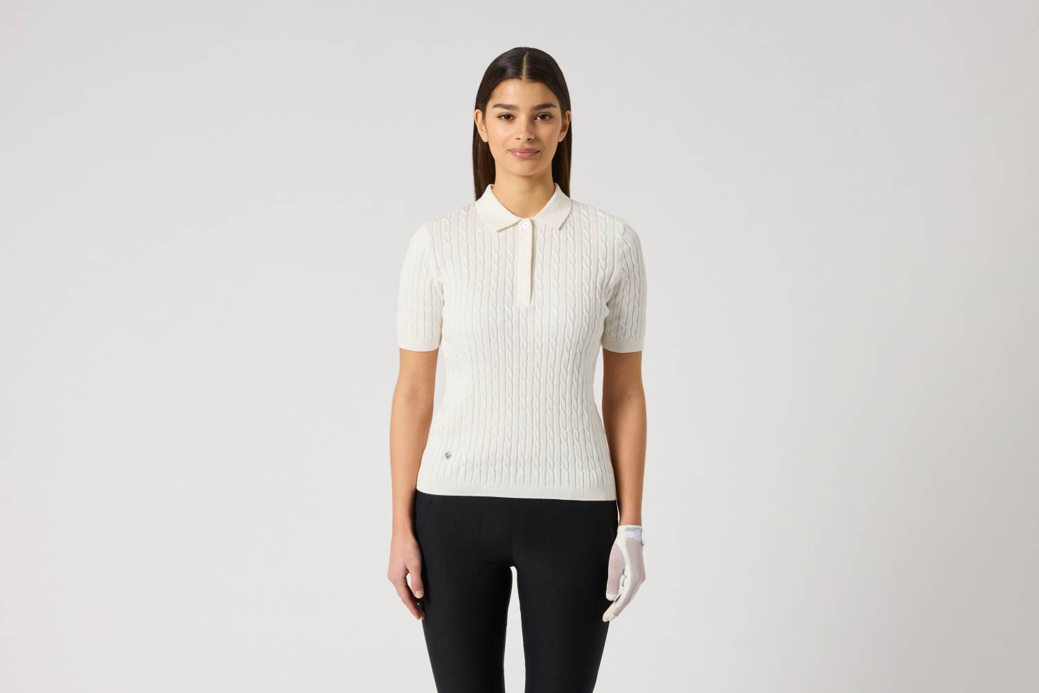 Madelene Dame Poloshirt Hvid Str. L fra Daily Sports