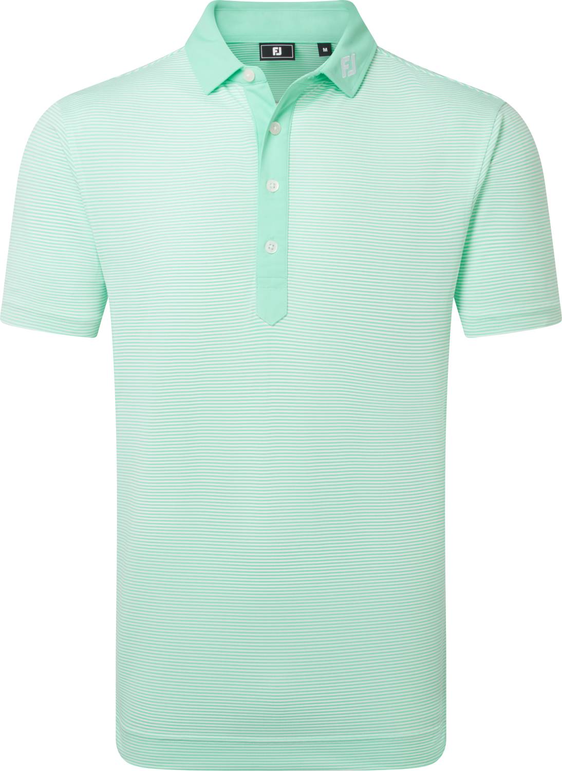 Feeder Stripe Pique Herre Poloshirt Seaglass Str. Xx fra Footjoy