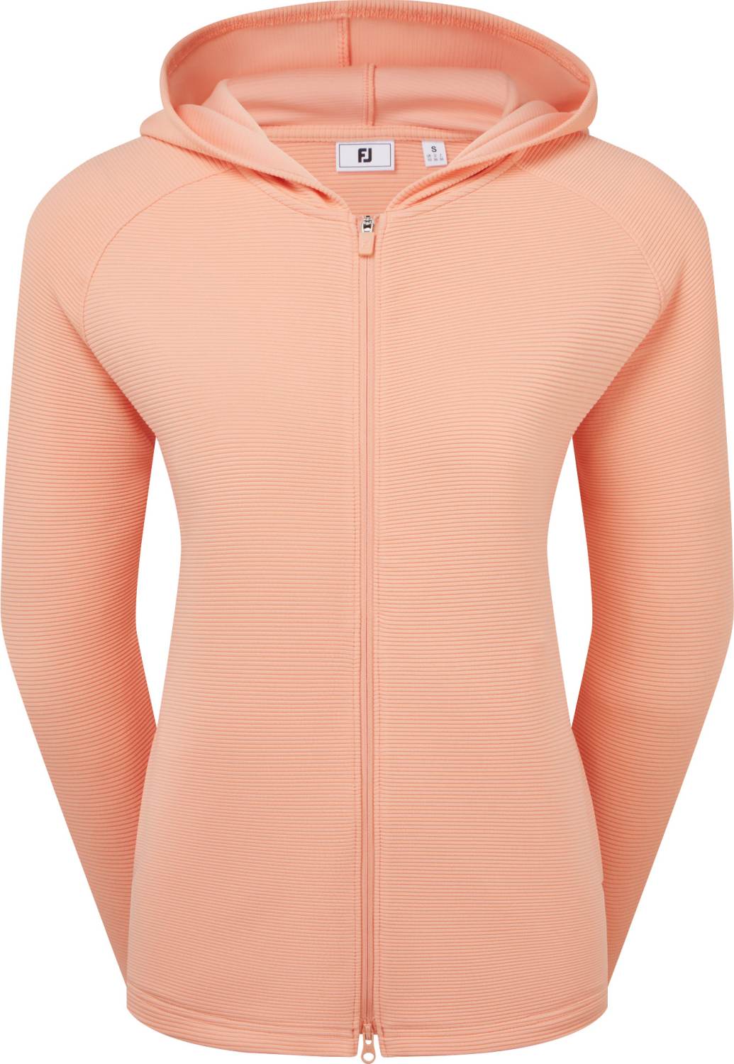 Full Zip Ottoman Hoodie Dame Cardigan Papaya Str. L fra Footjoy