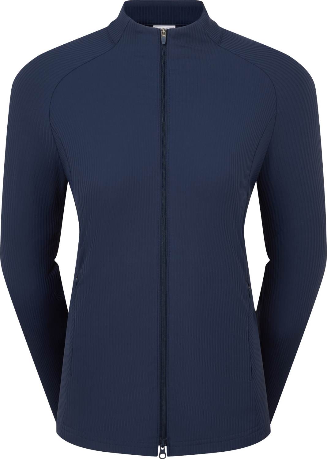 Full Zip Rib Midlayer Dame Cardigan Navy Str. L fra Footjoy
