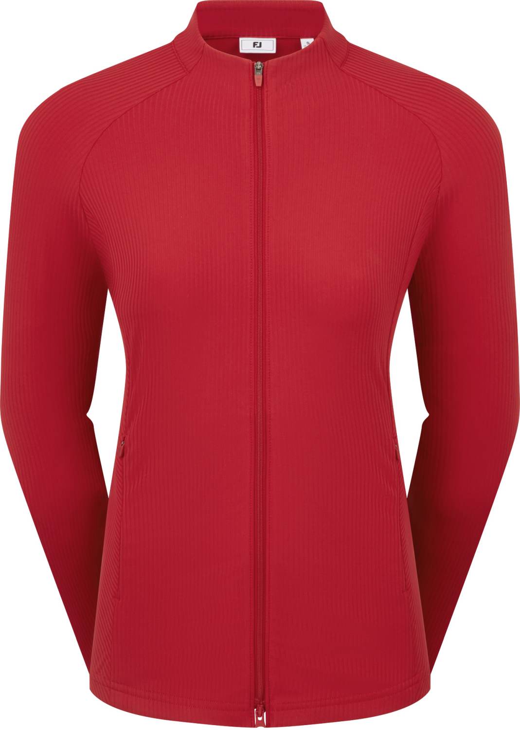 Full Zip Rib Midlayer Dame Cardigan   Red   Str. L fra Footjoy