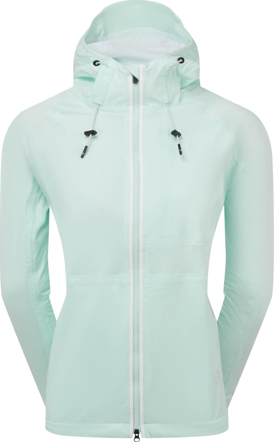 Hydroknit Dame Regnjakke Glacial Blue White Str. L fra Footjoy
