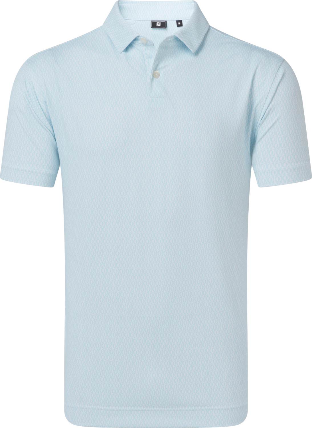 Modernist Geo Pique Herre Poloshirt White Light Blue Str. Xx fra Footjoy