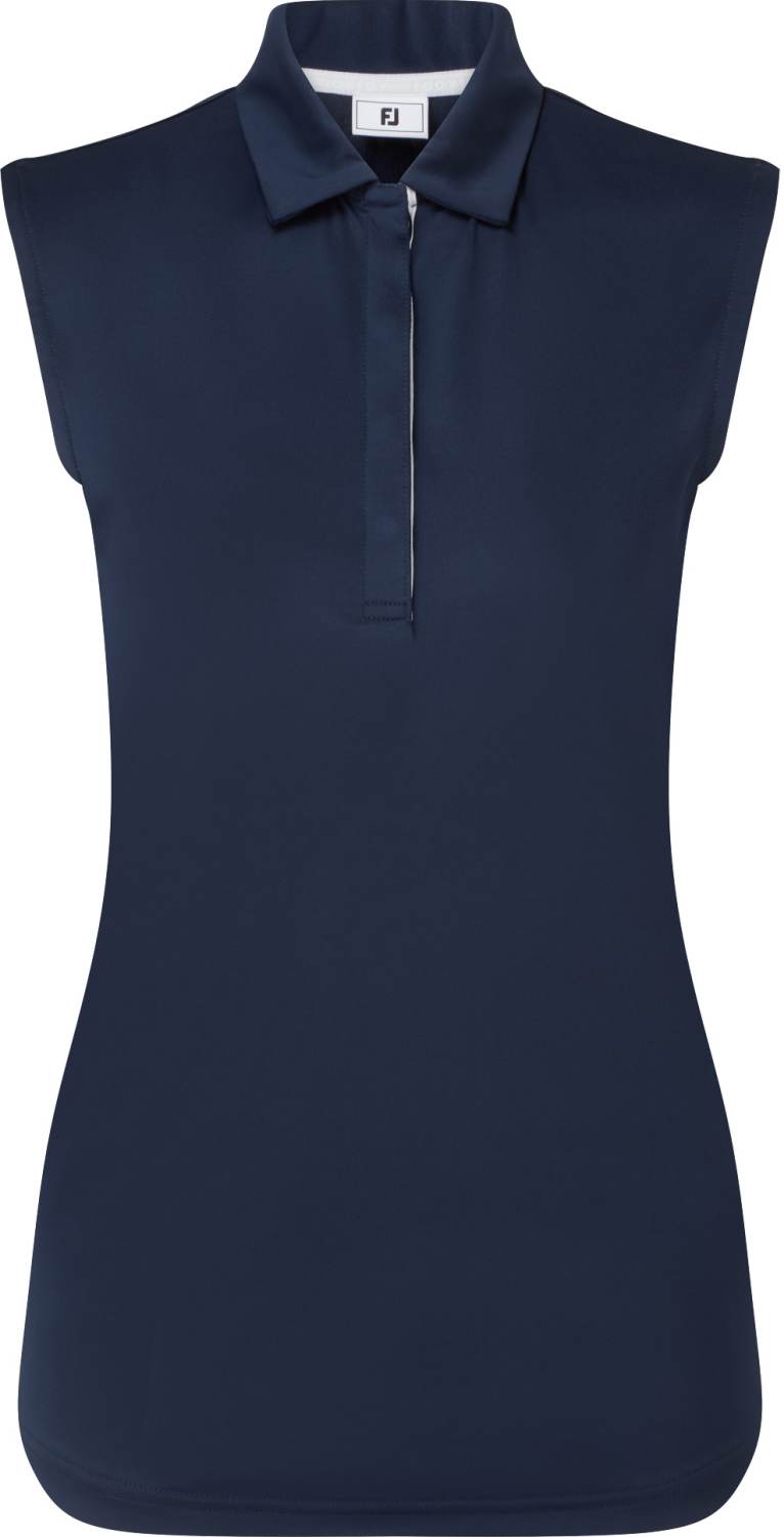 Sleeveless Lisle Dame Poloshirt Navy Str. L fra Footjoy