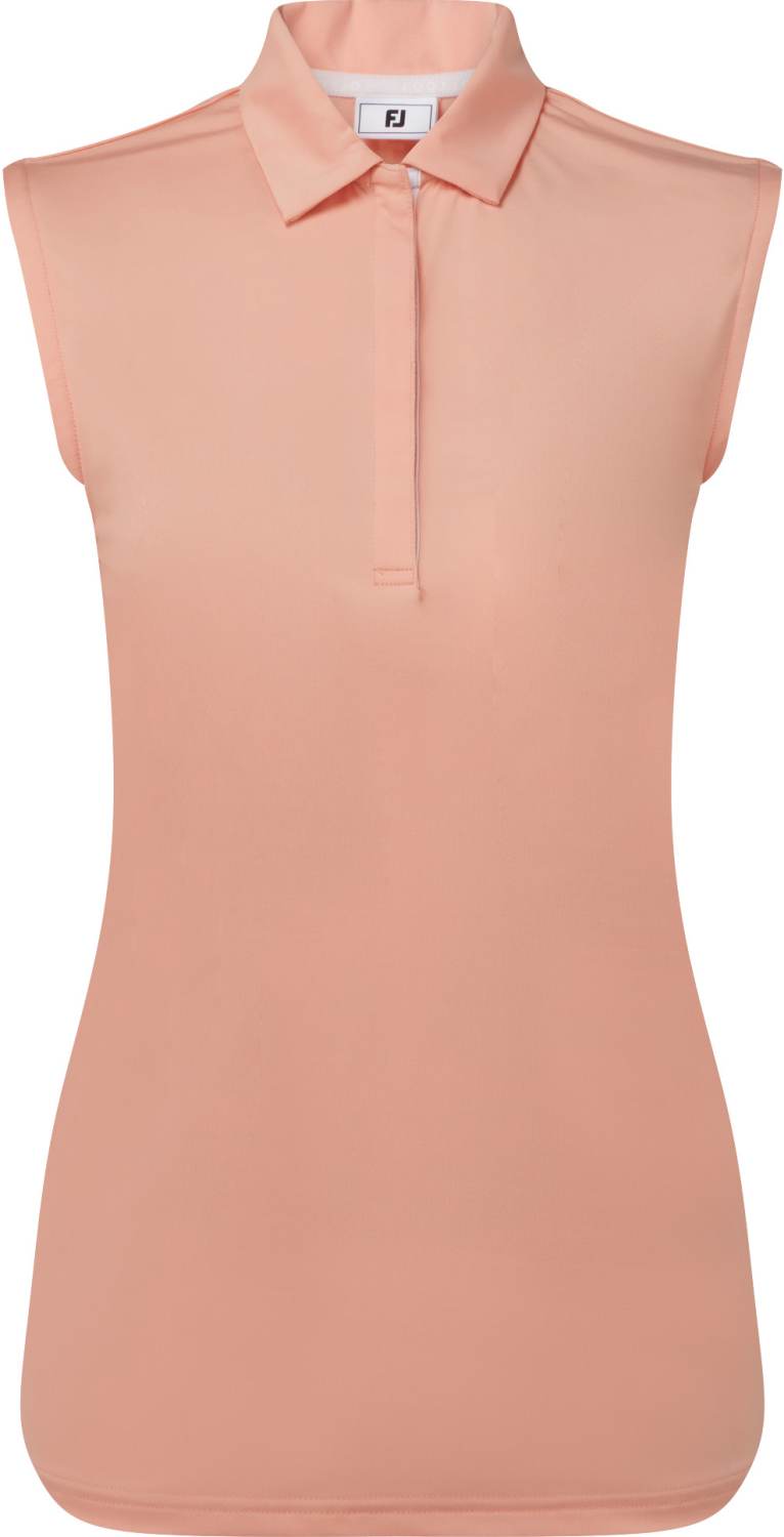 Sleeveless Lisle Dame Poloshirt Papaya Str. L fra Footjoy